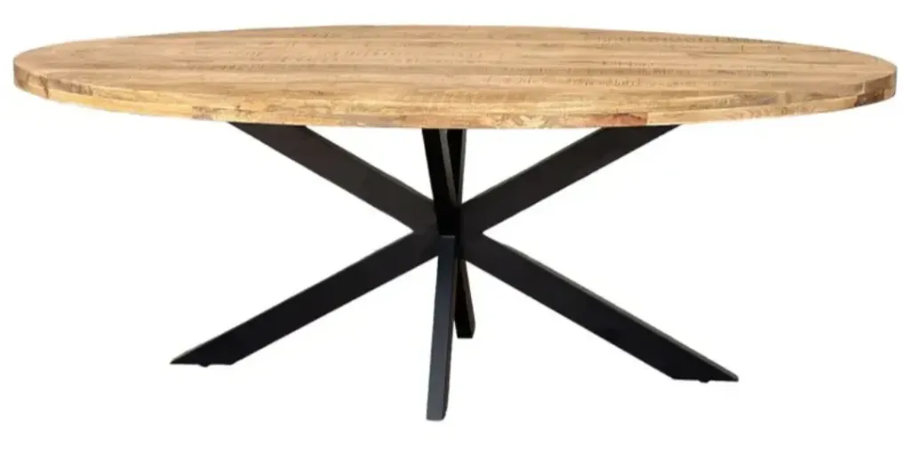 Table ovale manguier massif (160x90x6cm)