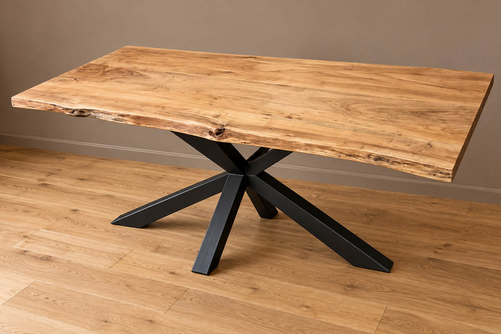 Table acacia massif bords irréguliers - grandes dimensions (220x100x5cm)